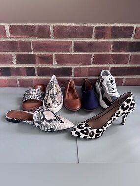 Lot Of 7 Single Shoes Mixed Sizes Brands Styles Women’s For Art Projects